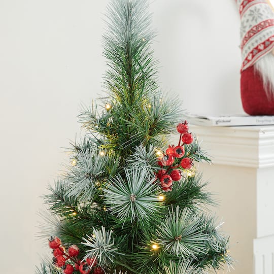 4ft. Pre-Lit Pine Artificial Christmas Porch Tree